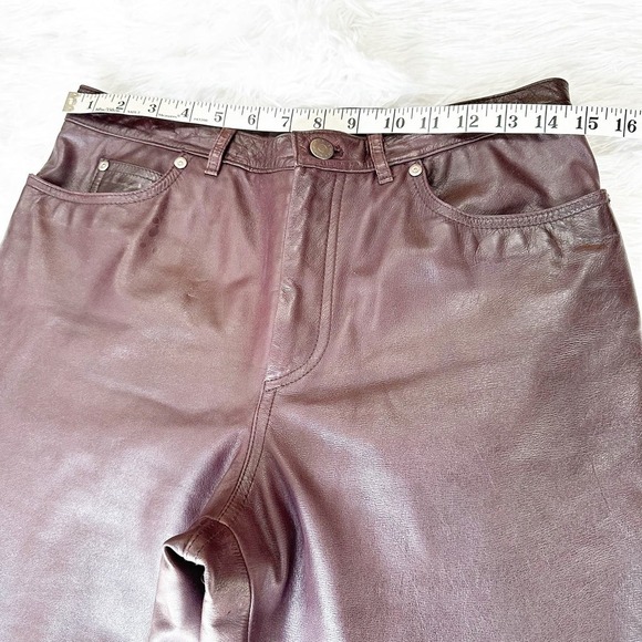 Nine West Leather Pants Size 6 - Picture 2 of 10